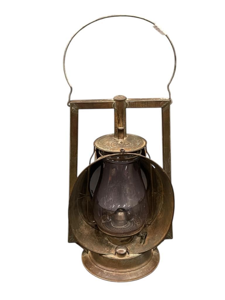 DIETZ ACME INSPECTOR LANTERN CIRCA 1900-1960 WITH SUN PURPLED GLASS GLOBE (1 of 10)