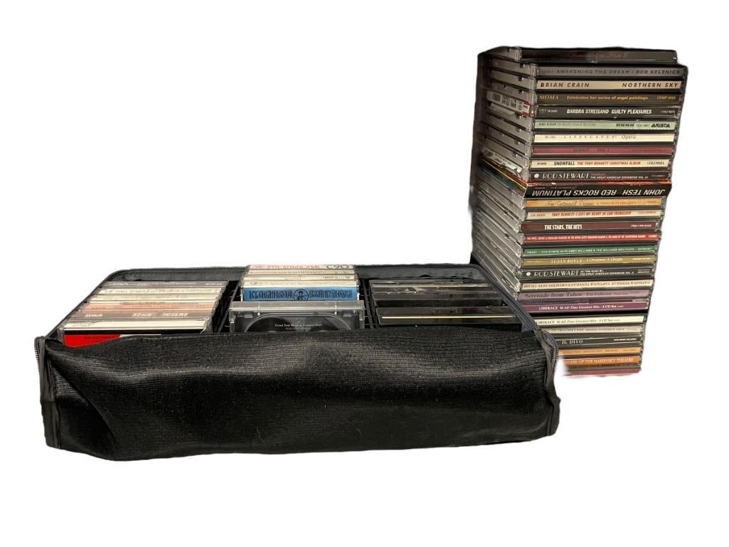 ASSORTED CD'S AND CASSETTE TAPES INCLUDING ROD STEWART, KENNY ROGERS, AND TONY BENNETT (1 of 8)