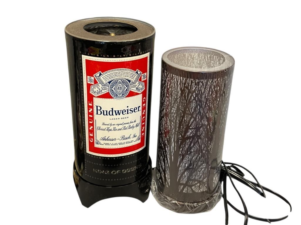 HEAT MOTION DECORATIVE BIRCH TREES AND PROMOTIONAL BUDWEISER LAMPS (1 of 11)