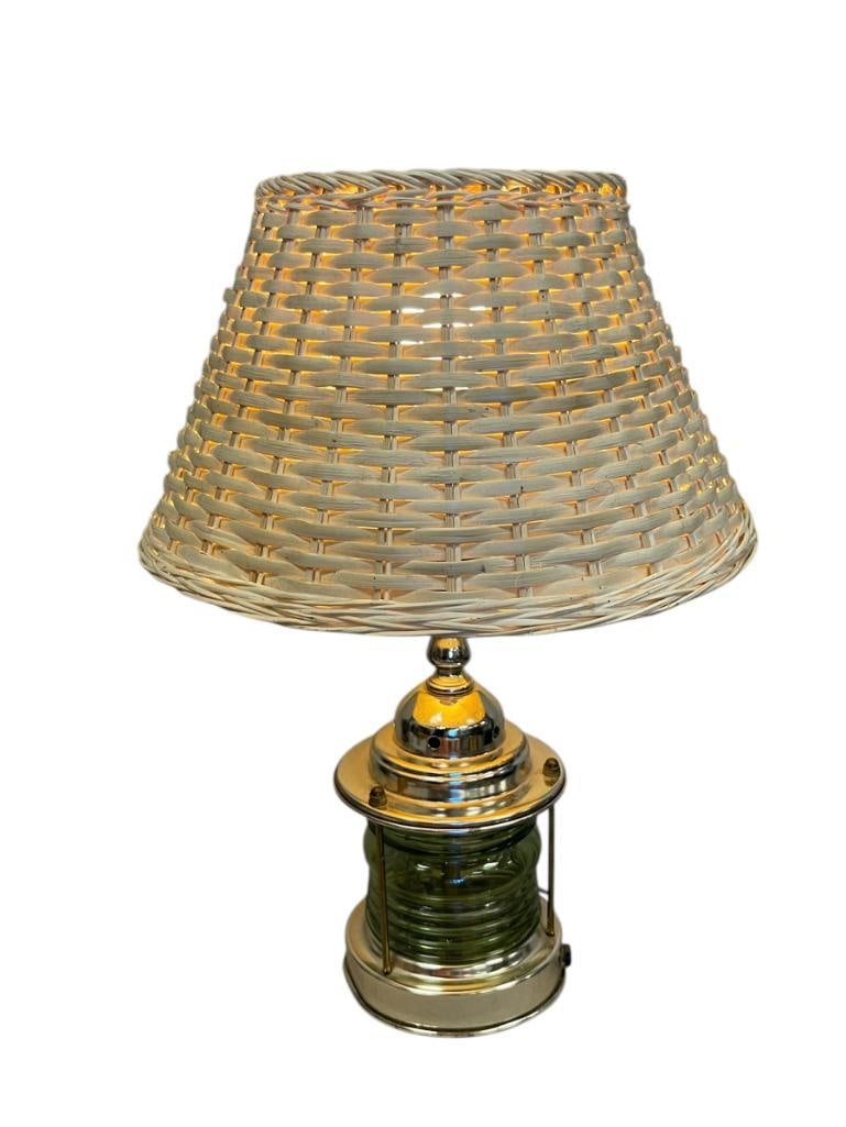 VINTAGE UNDERWRITERS LABORATORIES INC POLISHED BRASS FINISH NAUTICAL STYLE TABLE LAMP (1 of 8)