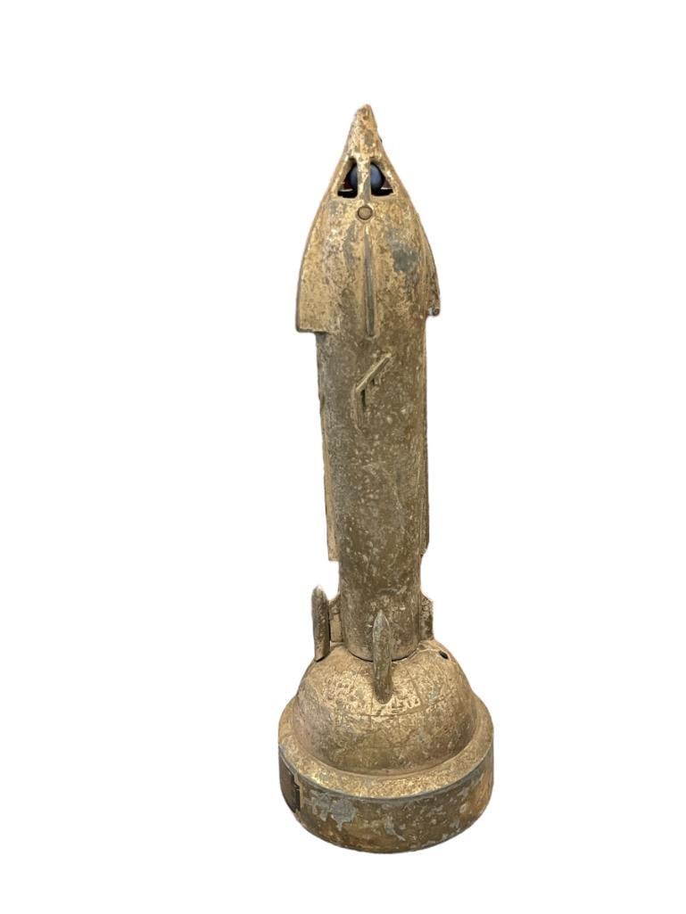 1959 COMMEMORATIVE MECHANICAL ROCKET SHAPED COIN BANK MADE BY DURO MANUFACTURING DETROIT, MICH (1 of 7)