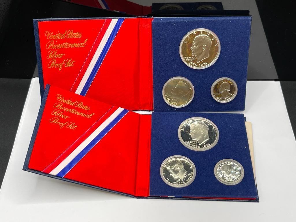 TWO U.S. 1976 BICENTENNIAL 40% SIL ER PROOF SETS (1 of 10)
