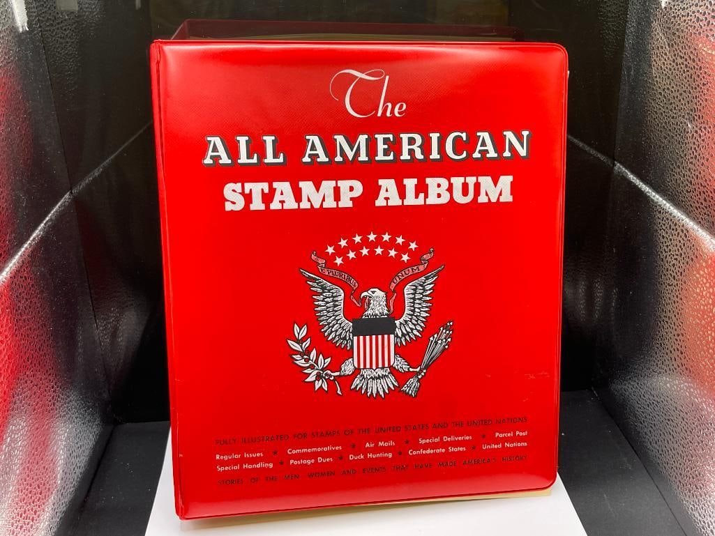 MINKUS THE ALL-AMERICAN STAMP ALBUM BINDER SET NEARLY 75% COMPLETE OF UNUSED STAMPS (1 of 20)