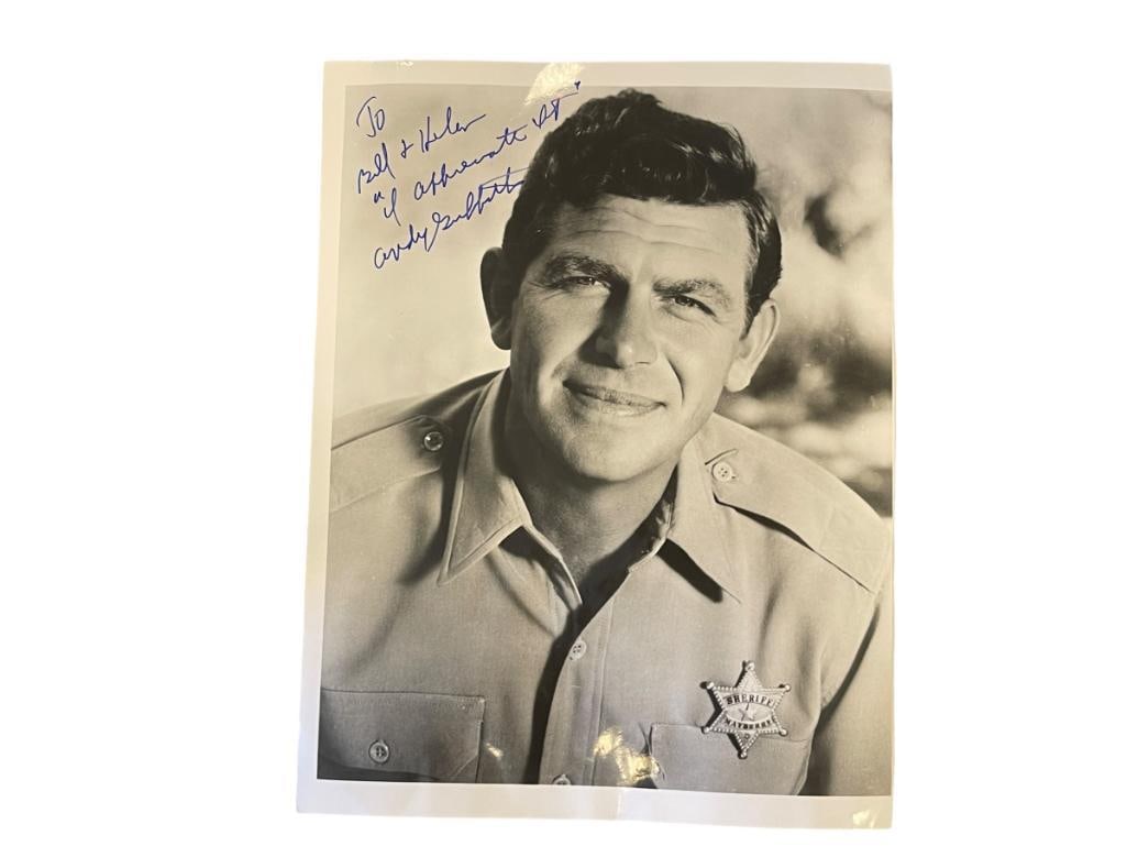 ANDY GRIFFITH AUTOGRHPAHED BLACK AND WHITE PHOTOGRAPH FROM THE COLLECTION OF WILLIAM BROWER (1 of 7)