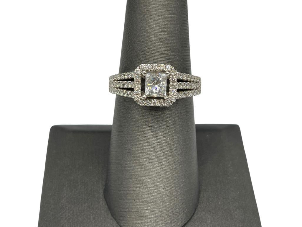 14K WHITE GOLD PRINCESS CUT DIAMOND ENGAGEMENT RING (1 of 6)