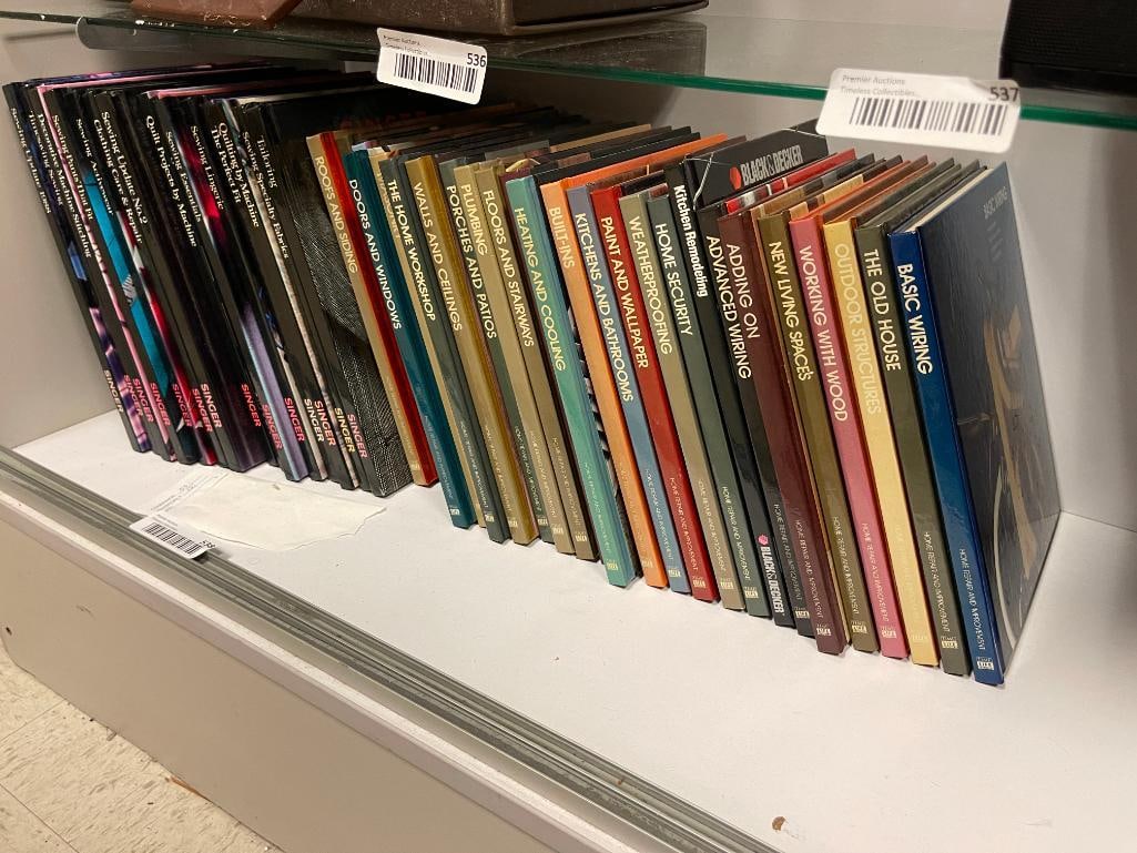 26 VOLUME SET OF TIME LIFE BOOKS AND 16 VOLUME SET OF SINGER SEWING BOOKS: SINGER SET HAS COPYRIGHT DATE OF 1988 BY CY DECOSSE, TIME LIFE HAS COPYRIGHT DATE OF 1976 BY TIME INC., ALL HARD COVERS, IN GREAT CONDITION