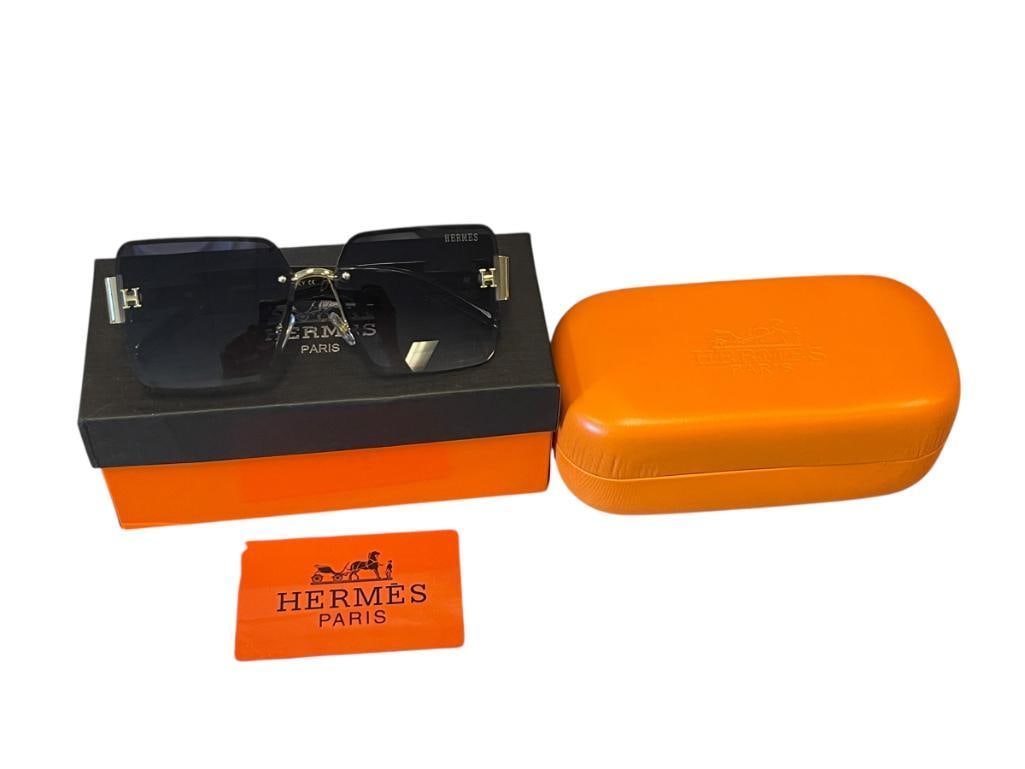 MARKED "HERMES" FRAMELESS DESIGNER SUNGLASSES (1 of 9)