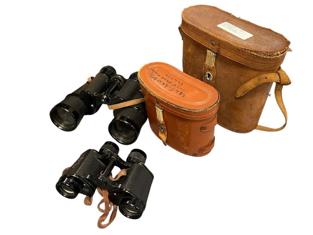 TWO VINTAGE BINOCULARS ORIENT SOC 6X30 MADE IN OCCUPIED JAPAN AND NEW CROWN 7X50 BINOCULARS (1 of 12)