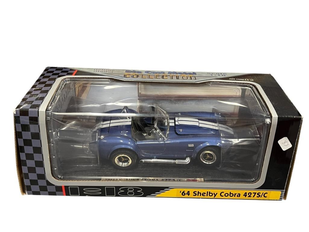 DIE-CAST METAL COLLECTION DELUXE 1:18 MODEL 1964 SHELBY COBRA 427 S/C MODEL CAR (1 of 8)