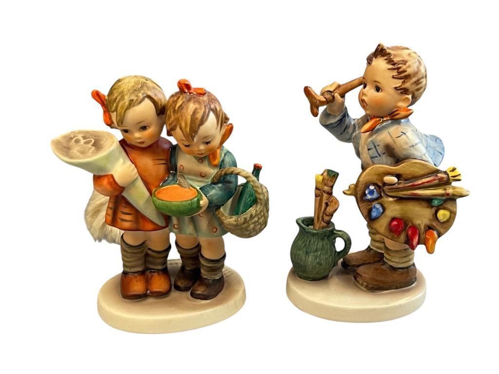 TWO GOEBEL HUMMEL FIGURINES GOING TO GRANDMAS NO. 52/0 TMK 7, AND THE ARTIST NO. 304 TMK 7 (1 of 15)