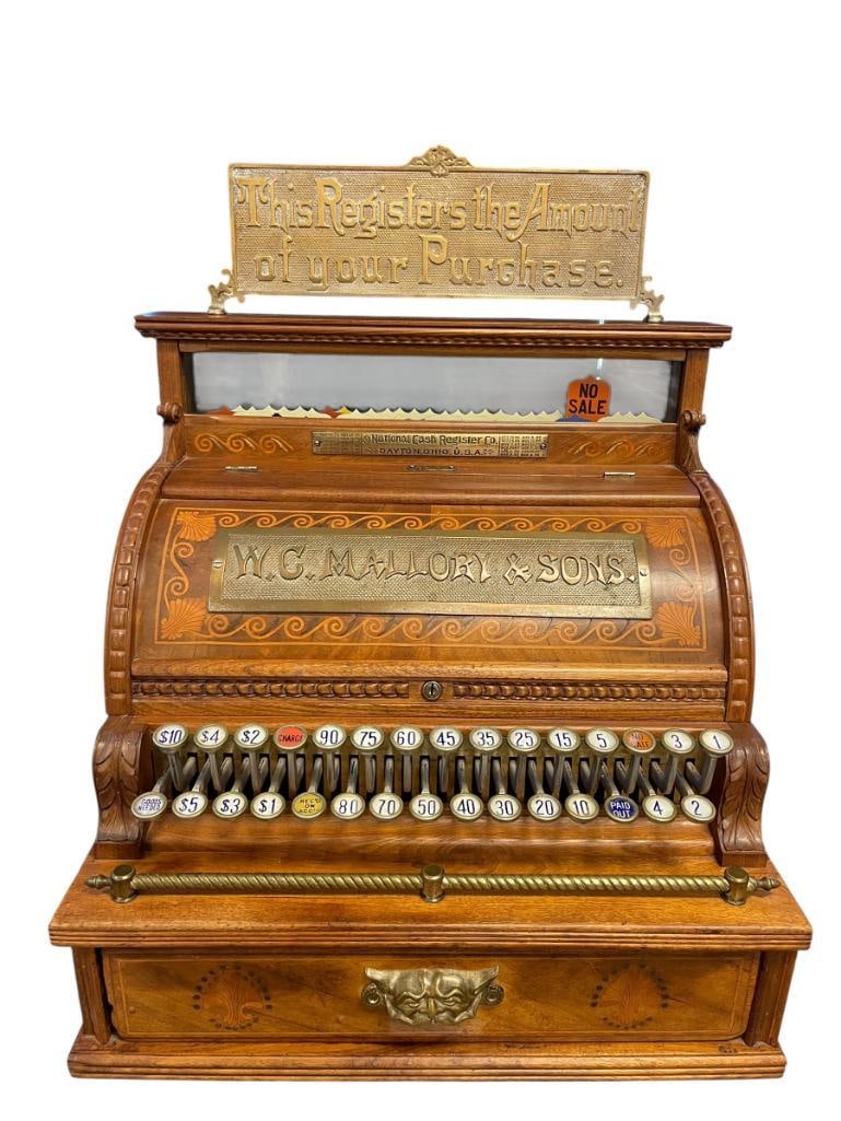 ナショナル社製　レジスター NCR 2114 アンティーク Ncr Model 2114 1906 Digital Brass Cash Register