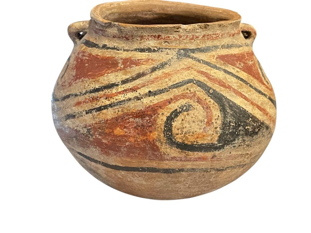 PREHISTORIC CASAS GRANDE POLYCHROME POTTERY OLLA, CLAY POT VESSEL CIRCA 1350 (1 of 8)