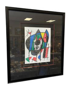 JOAN MIRO SPANISH ARTIST FROM BARCELONALITHOGRAPH ON WOVE PAPER TITLED LITHOGRAPH V: JOAN MIRO (1893-1983) BARCELONA, SPAIN ARTIST, LITHOGRAPH ON WOVE PAPER TITLED LITHOGRAPH V, INCLUDES CERTIFICATE OF AUTHENTICITY FROM PARK WEST GALLERY INCLUDING APPRAISAL, APPRAISED VALUE IN 1997 FO