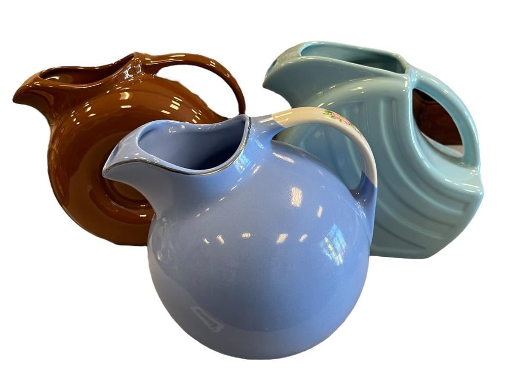 HALL POTTERY AND ALAMO POTTERY VITREOUS CHINA IRONSTONE PITCHERS (1 of 11)