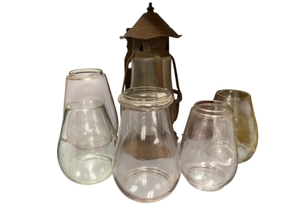 ANTIQUE AND VINTAGE RAILROAD AND UTILITY COMPANY DIETZ GLOBES AND OUTDOOR SCONCE (1 of 9)