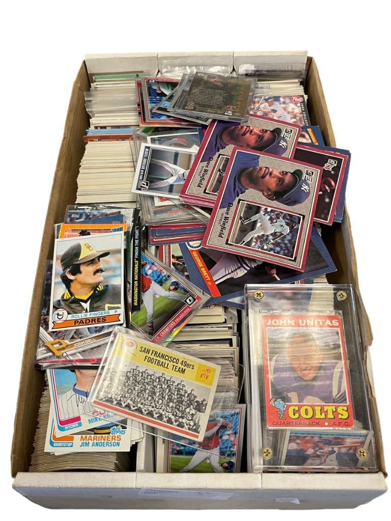 OVER 2400 SPORT CARDS FROM 1970'S TO 2000'S MOSTLY BASEBALL MLB CARDS (1 of 19)