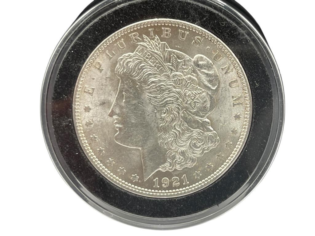 1921 U.S. MORGAN SILVER DOLLAR BU (1 of 7)