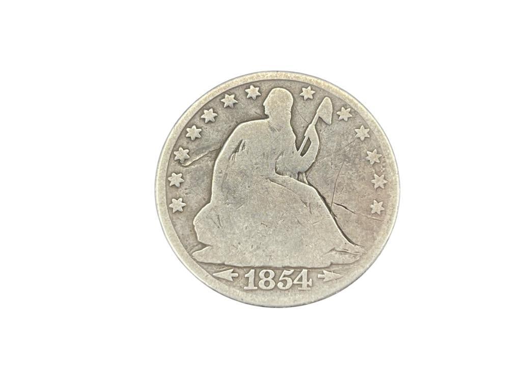 1854-O U.S. SEATED LIBERTY SILVER HALF DOLLAR (1 of 7)