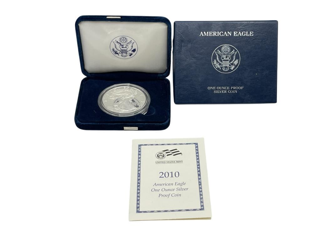2010-W U.S. MINT AMERICAN SILVER EAGLE PROOF COIN (1 of 9)