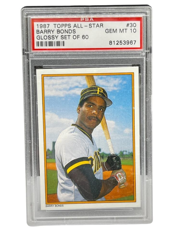 1987 BARRY BONDS TOPPS ALL-STAR GLOSSY SET OF 60 BASEBALL CARD PSA GEM MT 10 (1 of 8)