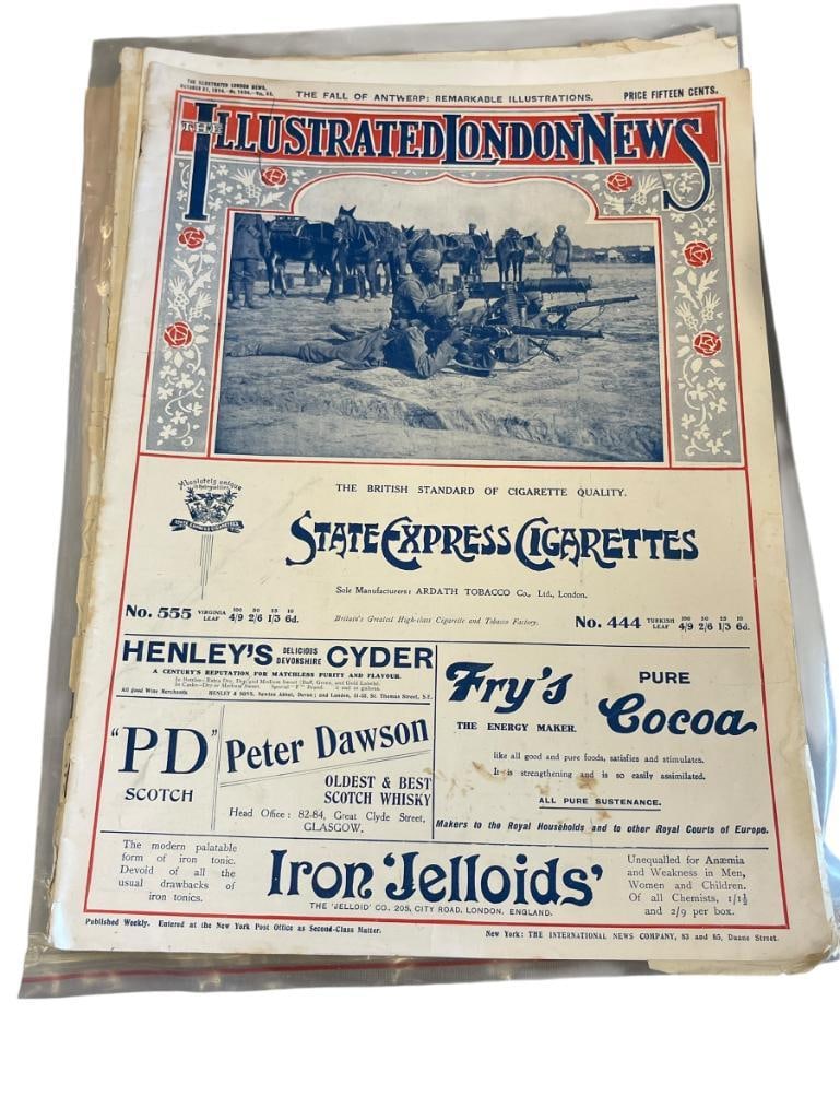 SIX USSUES ILLUSTRATED LONDON NEWS WWI NEWSPAPERS DATING 1914 AND 1915 (1 of 17)