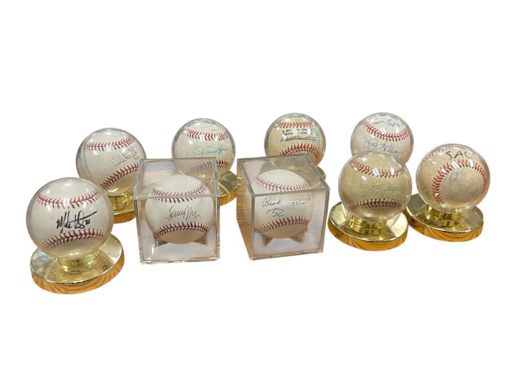 NINE AUTOGRAPHED BASEBALLS FROM THE MAJOR LEAGUES AND MINOR LEAGUES (1 of 16)