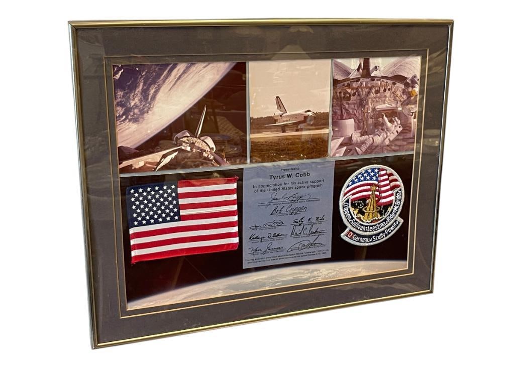 TYRUS COBB AMERICAN LIEUTENANT COLONEL NASA U.S. SPACE PROGRAM AWARD SIGNED BY SALLY RIDE AND MORE (1 of 10)