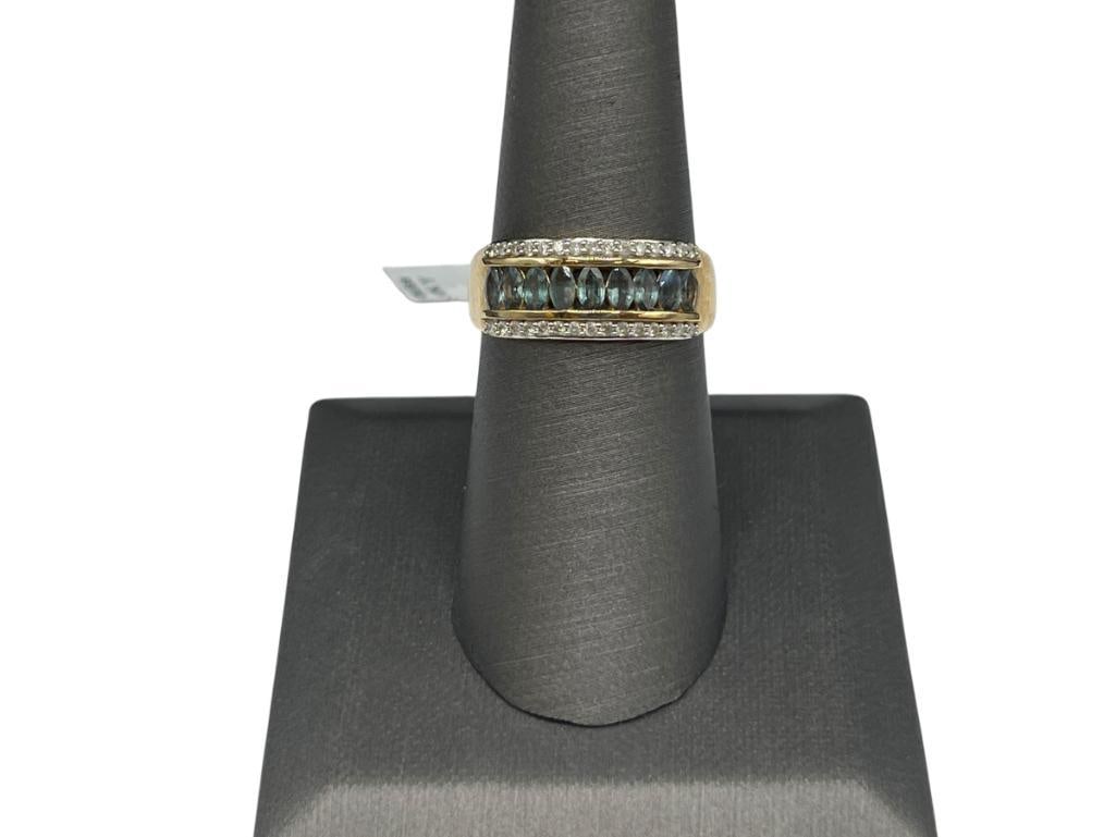 14K YELLOW GOLD ALEXANDRITE AND DIAMOND RING (1 of 7)