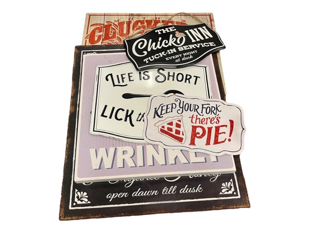 SIX HOME DECOR METAL SIGNS (1 of 8)