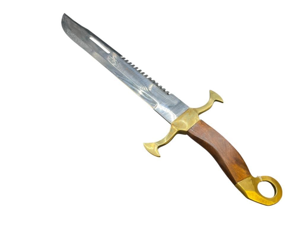 HANDMADE PAKISTAN 440 STAINLESS STEEL FIXED BLADE KNIFE WITH CLIP-POINT BLADE (1 of 10)