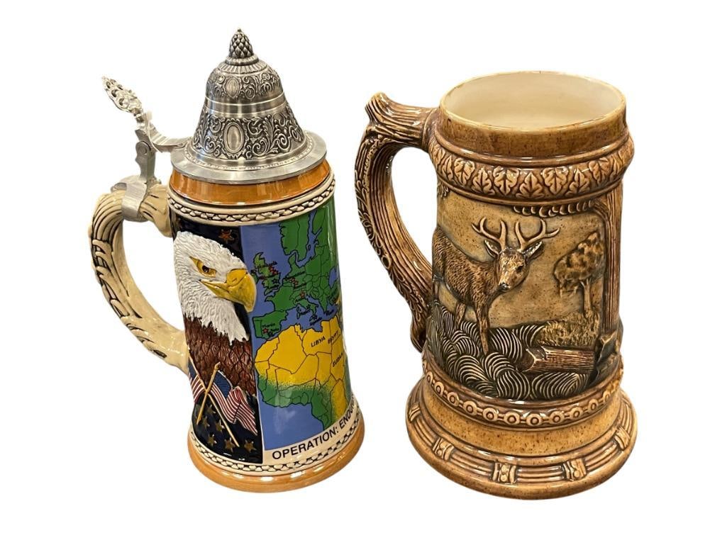 KING GERMAN MADE BEER STEIN AND 198 CHRISTMAS HOLIDAY MADE GIFT BEER TANKARD (1 of 14)