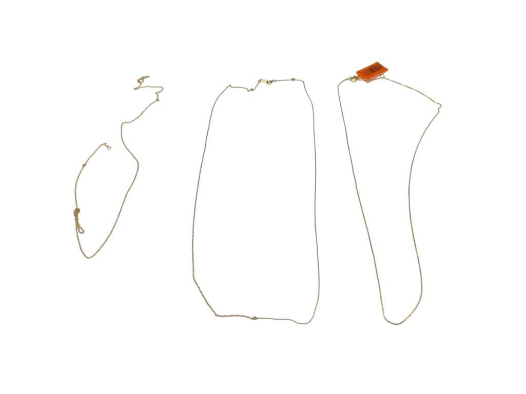 THREE 14K YELLOW GOLD FASHION NECKLACES (1 of 6)
