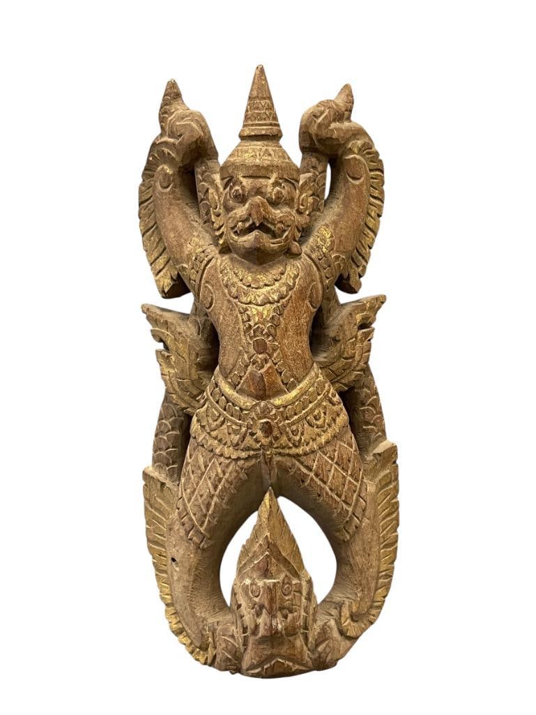 HINDU AND BUDDHIST MYHTHOLOGY CARVED WOOD STATUE OF GARUDA (1 of 9)
