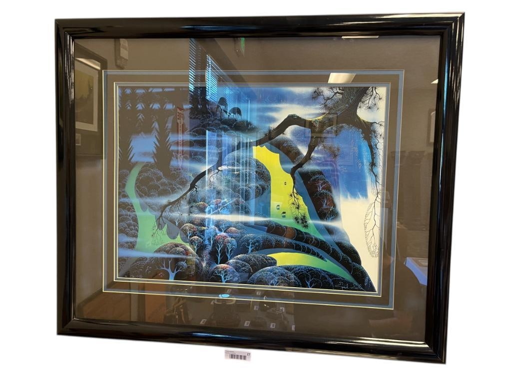 EYVIND EARLE DISNEY BACKGROUND ILLUSTRATOR PRINT TITLED GREEN PASTURES (1 of 8)