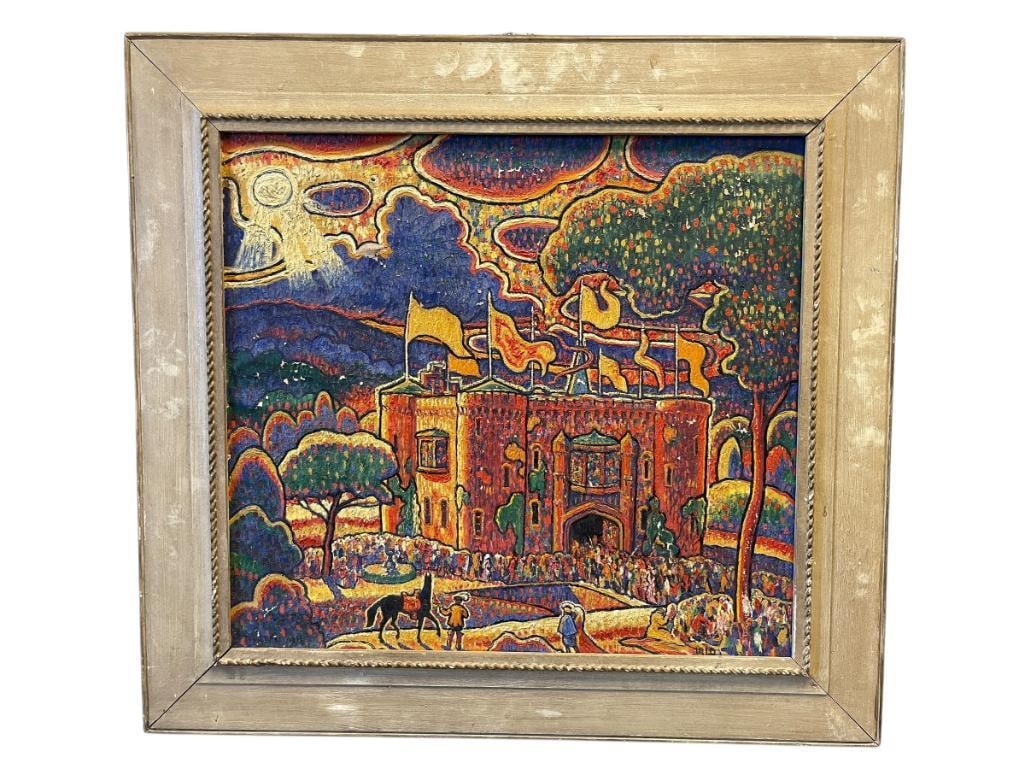 EDWARD MIDDLETON MANIGAULT CANADIAN-BORN AMERICAN-MODERNIST ARTIST ORIGINAL OIL ON CANVAS (1 of 16)