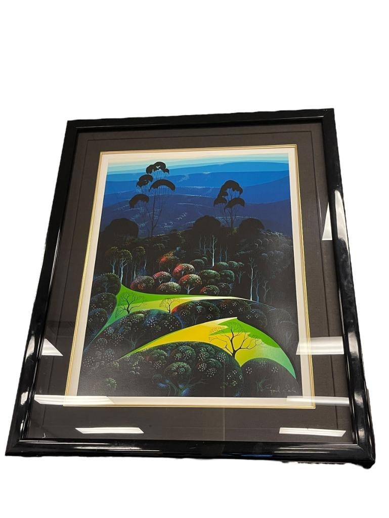 EYVIND EARLE DISNEY BACKGROUND ILLUSTRATOR 1987 LIMITED EDITION SERIGRAPH INLAND FROM THE SEA (1 of 13)