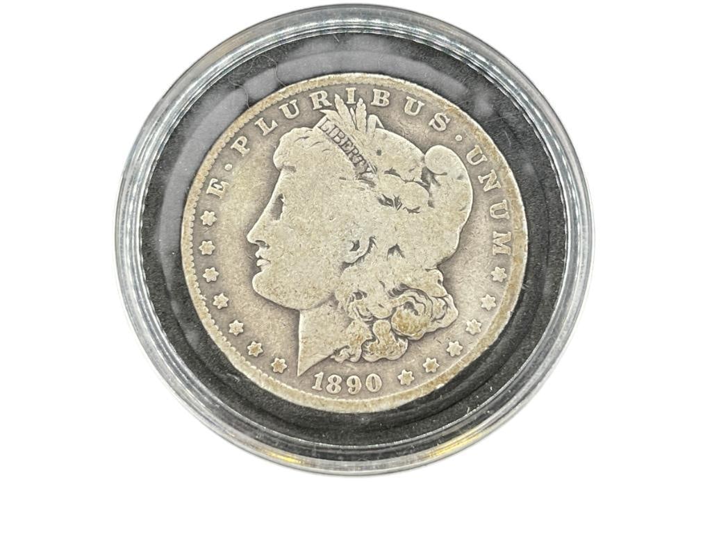 1890-O U.S. MORGAN SILVER DOLLAR (1 of 8)
