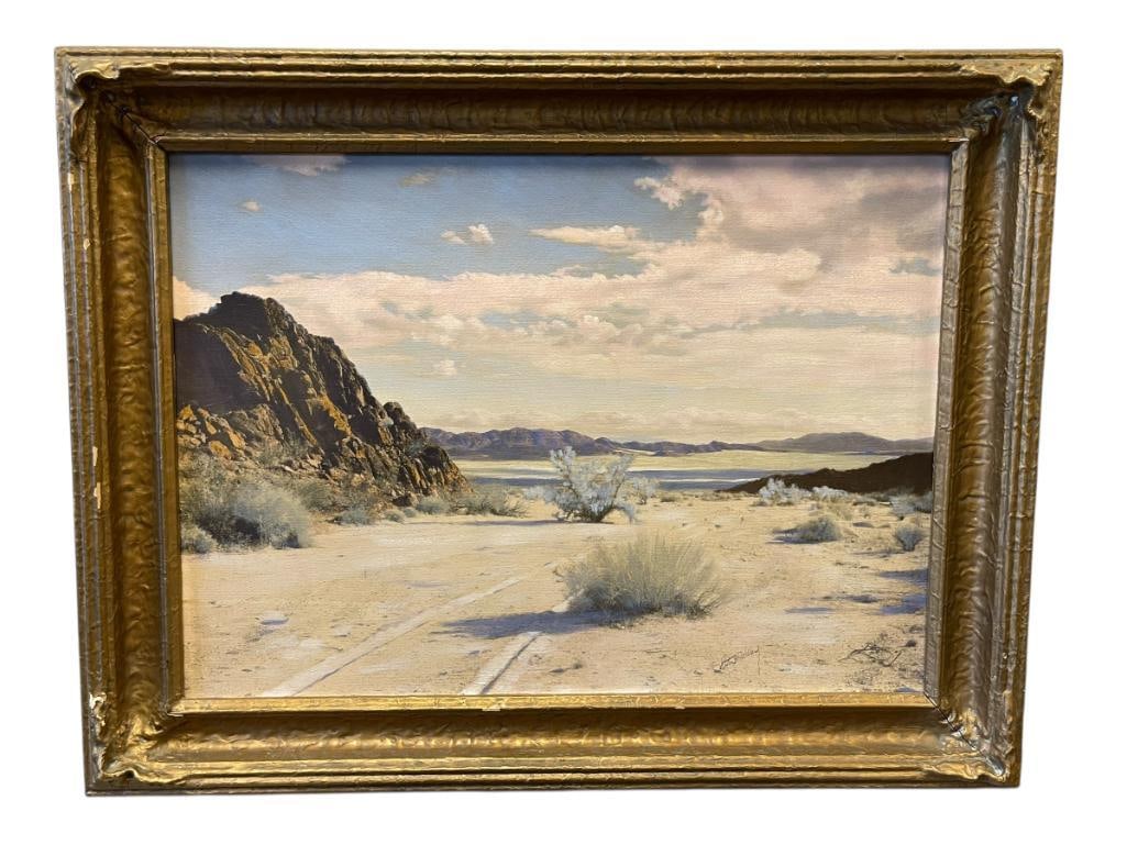 STEPHEN WILLARD CALIFORNIA / ILLINOIS ARTIST HAND EMBELLISHED / COLORED PHOTOGRAPH DESERT LANDSAPE (1 of 11)