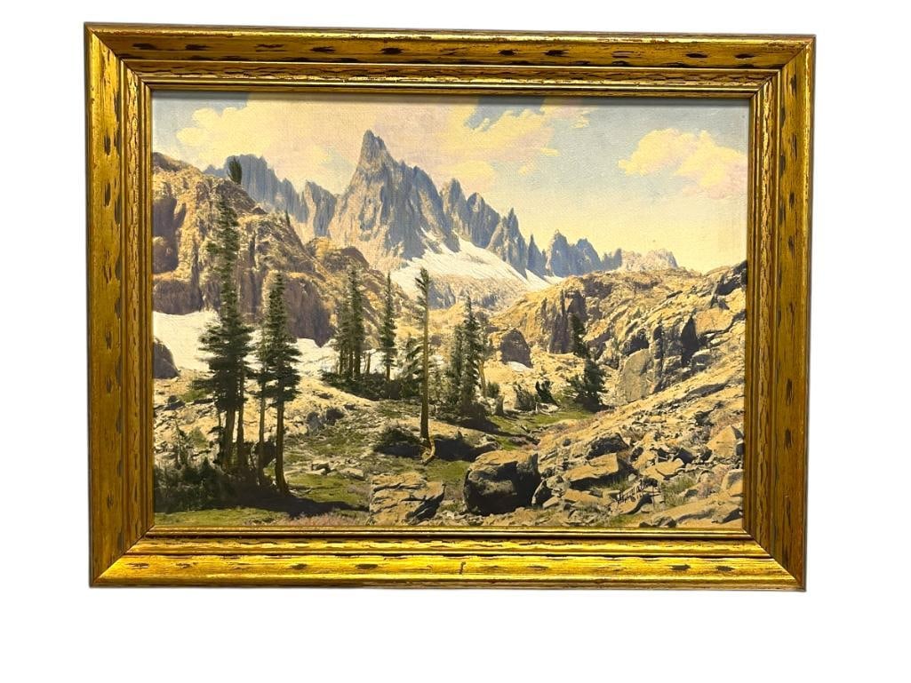 STEPHEN WILLARD CALIFORNIA / ILLINOIS ARTIST HAND EMBELLISHED COLORED PHOTOGRAPH MOUNTAIN LANDSCAPE (1 of 11)