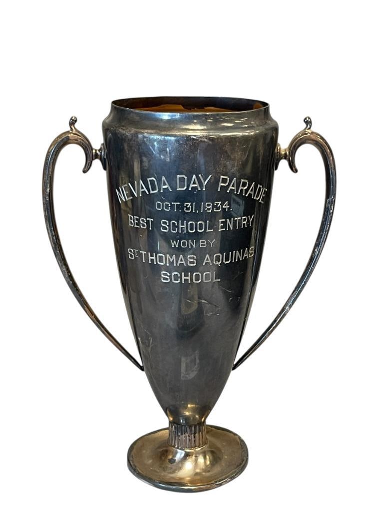 OCT. 31, 1034 NEVADA DAY PARADE BEST SCHOOL ENTRY TROPHY PRESENTED TO ST. THOMAS AGUINAS (1 of 9)