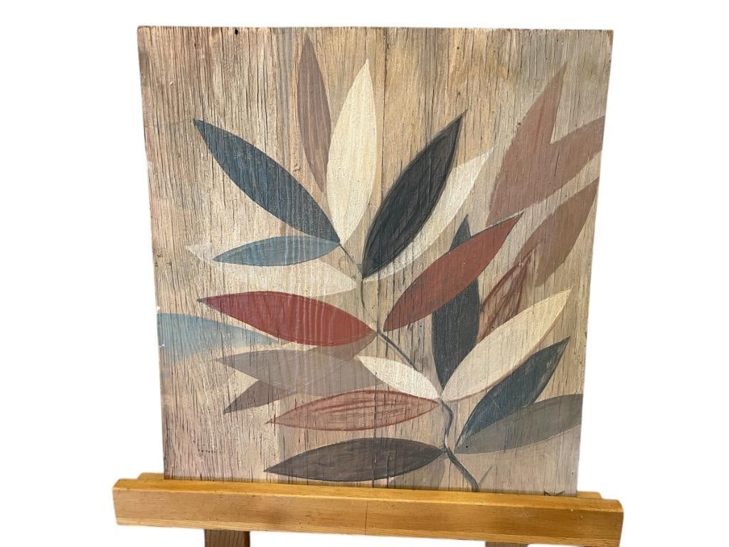 ROBERT COLE CAPLES NEVADA ARTIST SIGNED ORIGINAL LEAF PAINTING ON BOARD (1 of 7)