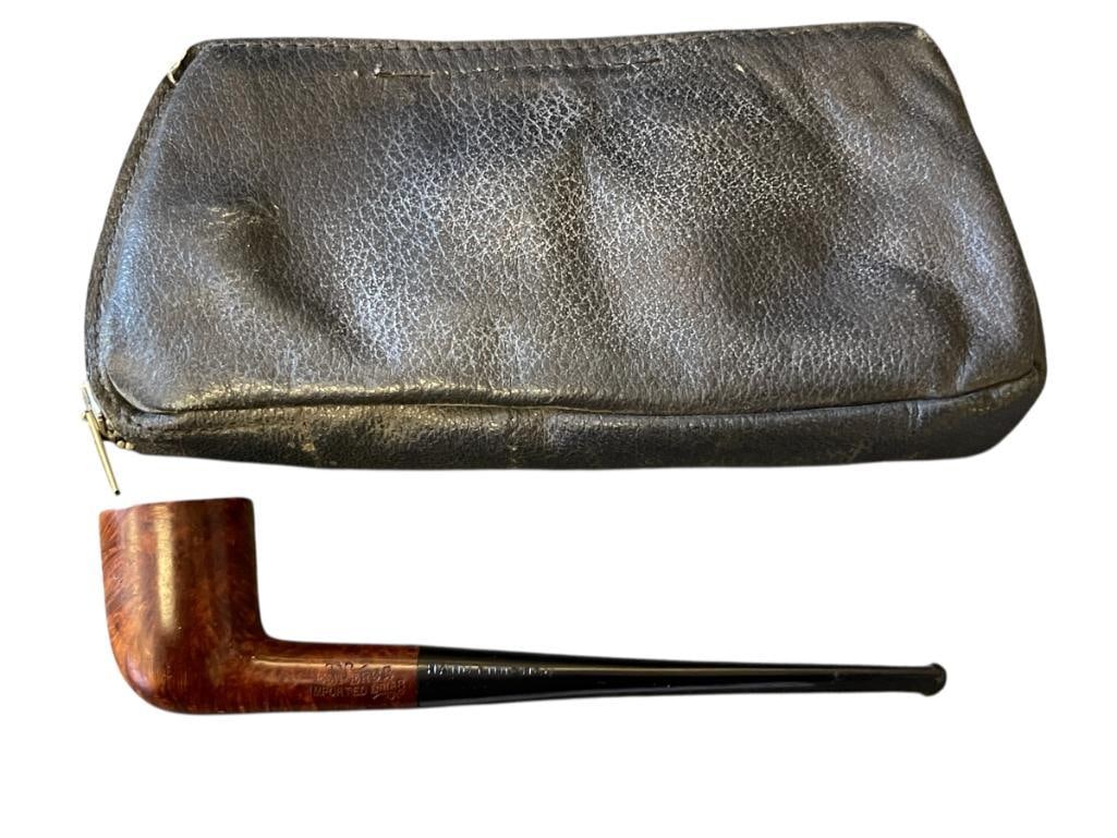 EMPEROR STANDARD HAND FINISHED IMPORTED BRIAR TOBACCO SMOKING PIPE, STRAIGHT STEM (1 of 9)