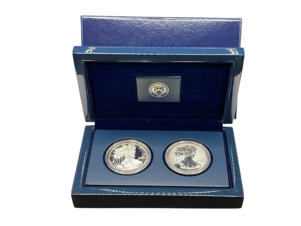 2012 U.S. MINT AMERICAN SILVER EAGLE SAN FRANCISCO TWO COIN SILVER PROOF SET (1 of 14)