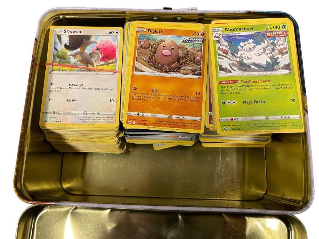 OVER 300 PLUS POKEMON COLLECTOR TRADING CARDS WITH COLLECTOR TIN CIRCA 2020-2024 (1 of 20)
