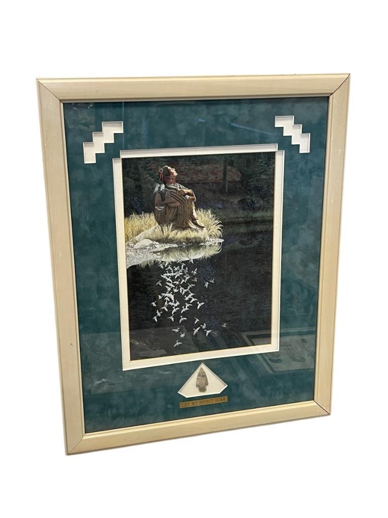 BEV DOOLITTLE WILDLIFE AND NATIVE AMERICAN ARTIST PRINT LET MY SPIRIT SOAR (1 of 9)