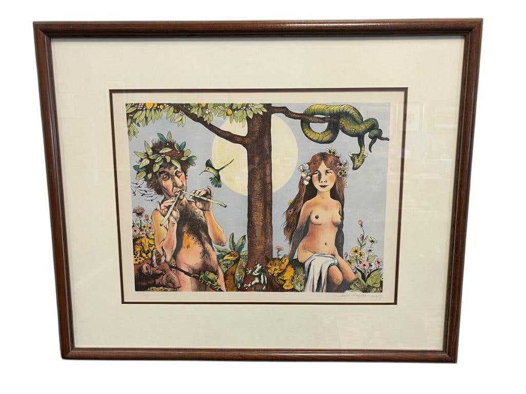 CHARLES BRAGG AMERICAN ARTIST LITHOGRAPH TITLED THE BEGINNING OF THE END, NO. 227/300 (1 of 10)