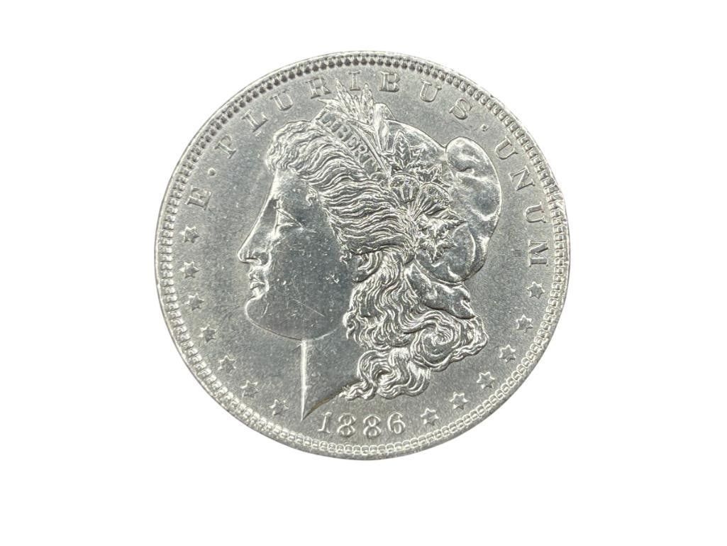 1886 U.S. MORGAN SILVER DOLLAR BU (1 of 7)