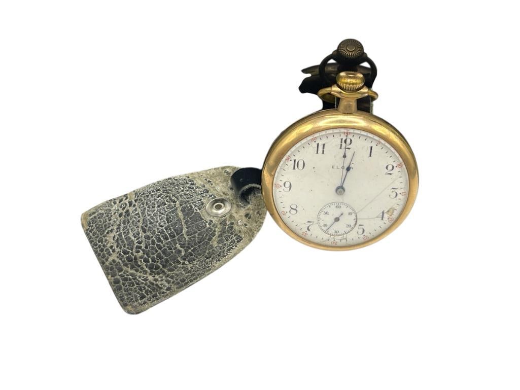 1908 ELGIN SEVEN JEWELS OPEN FACE POCKET WATCH (1 of 7)