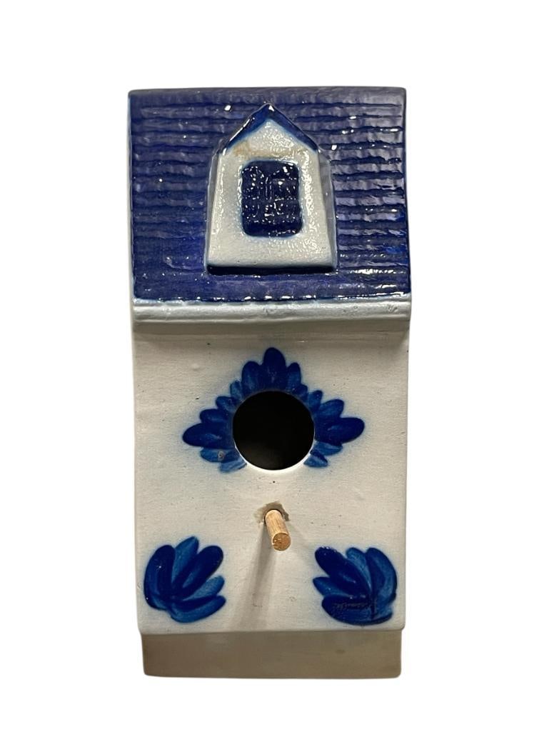 1992 DAVID ELDRETH SALT GLAZED POTTERY BIRDHOUSE (1 of 6)