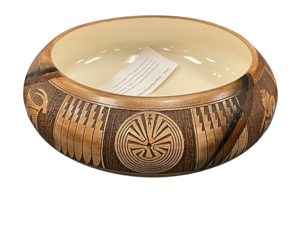 DWAYNE BLACKHORSE NAVAJO ARTIST FROM FOUR CORNERS AREA LARGE POTTERY POT (1 of 4)